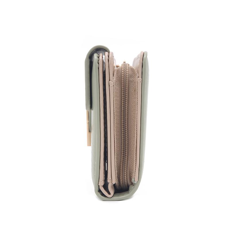 Wallet Women's PU Leather Simple and Versatile Folding Zipper Niche Zero Wallet