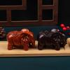 10Cm Wooden Elephant Statue Indian Feng Shui Figurines Lucky Success Wealth Desktop Decoration