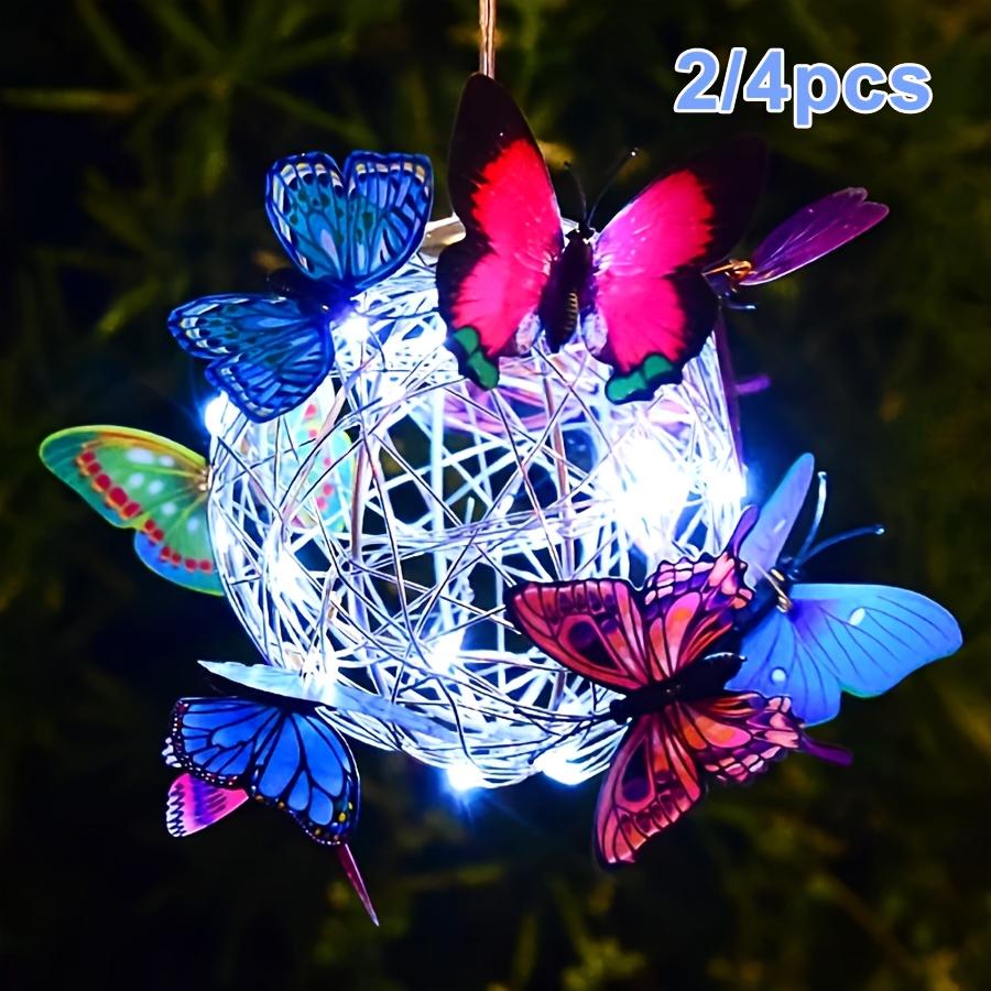 Colorful Butterfly Solar Globe Light Outdoor Patio Garden Decorative Hanging Tree Lights Holiday Mood Lighting 1PCS белый