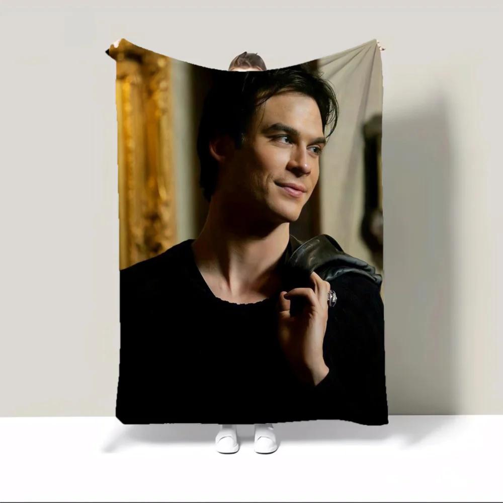 Winter Blanket Throw Blanket for Sofa Luxury The Vampire Diaries Hairy Blankets for Bed Custom Blankets & Throws Home Interior