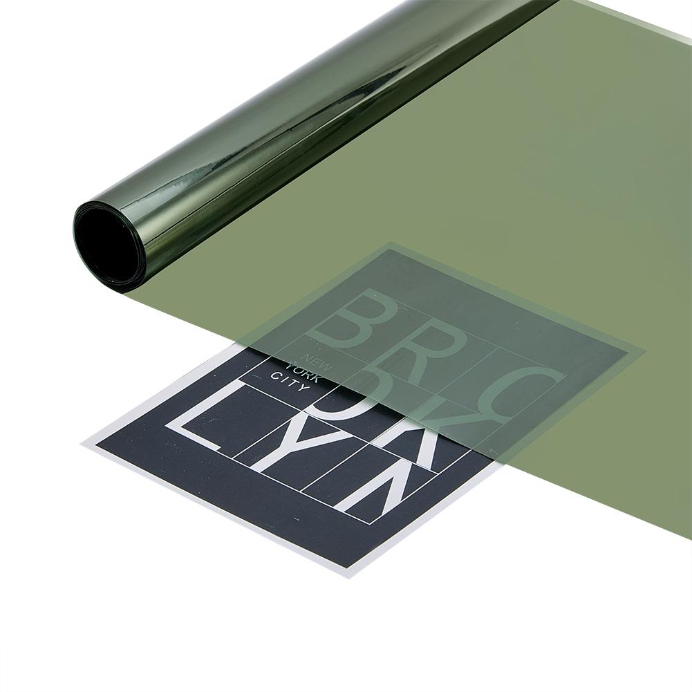 VLT 18% nuanțe reflectorizante verde măsline pentru geamuri laterale auto, folie solară anti-explozie, bloc termic IRR 78% UV 99,3% folie pentru geam 3m X 0,5m