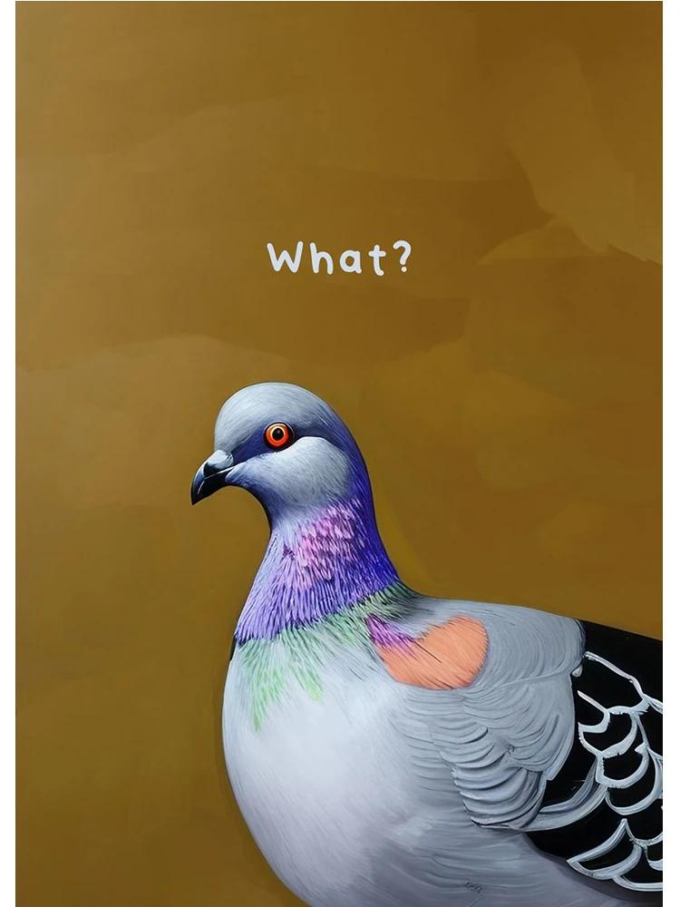 

Осуждающий Голубь Капибара Крыса Мем Смешные Постеры Холст Живопись Животное Настенное Искусство Для Гостиной Домашний Декор Cuadros 8X12inch 20x30cm