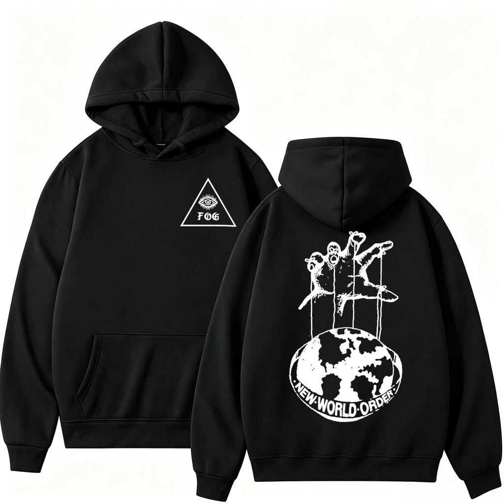 Forward Observations Group World Order Hoodies Fashion Vintage Punk Long Sleeve Unisex Autumn Winter Oversized Tracksuit