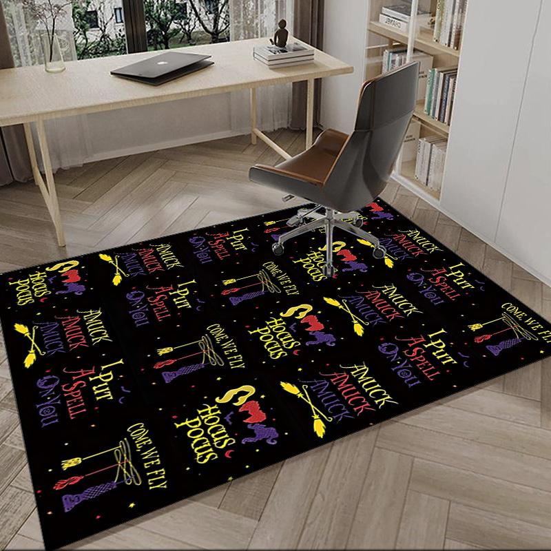 Halloween Horror Witch Carpet, Kitchen Rugs, Yoga Mat, Non-Slip Mats, Rug for Bathroom, Living Room Bedroom, Camping Rugs Christmas Gift