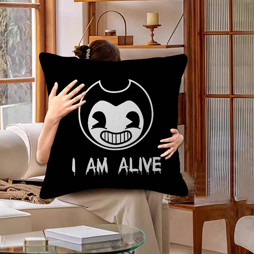 Game B-Bendy And The Ink M-Machine Lucky Dragon Pillow Cover Sofa Cushion Cover Home Room Decoration Children Gift