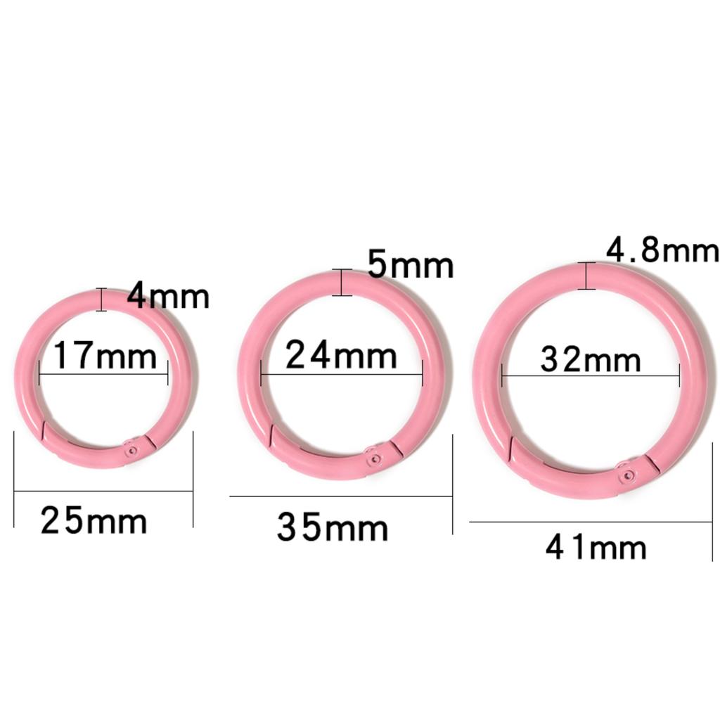 5/10pcs Anneaux O Colorés Attaches à Ressort Porte-clés Rond en Alliage Boucle à Ressort Ouvrable Crochet Pour Connecteur DIY Accessoires de Bijoux