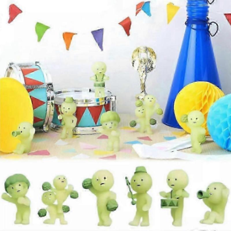 6 Stück/Set Nachtlicht Geist Fitness Elf Smiski Figur Anime Puppe