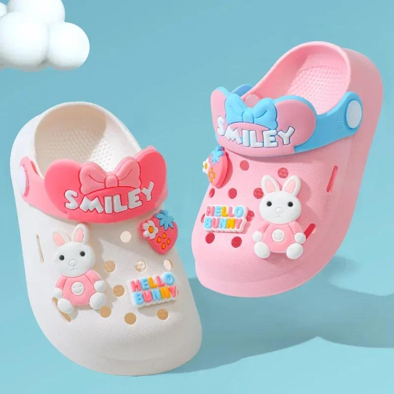 Summer Baby Girl Sandals Cute Cartoon Slippers Newborn Infant Indoor Bath Anti-slip Shoes Baby Boy Beach Sandals