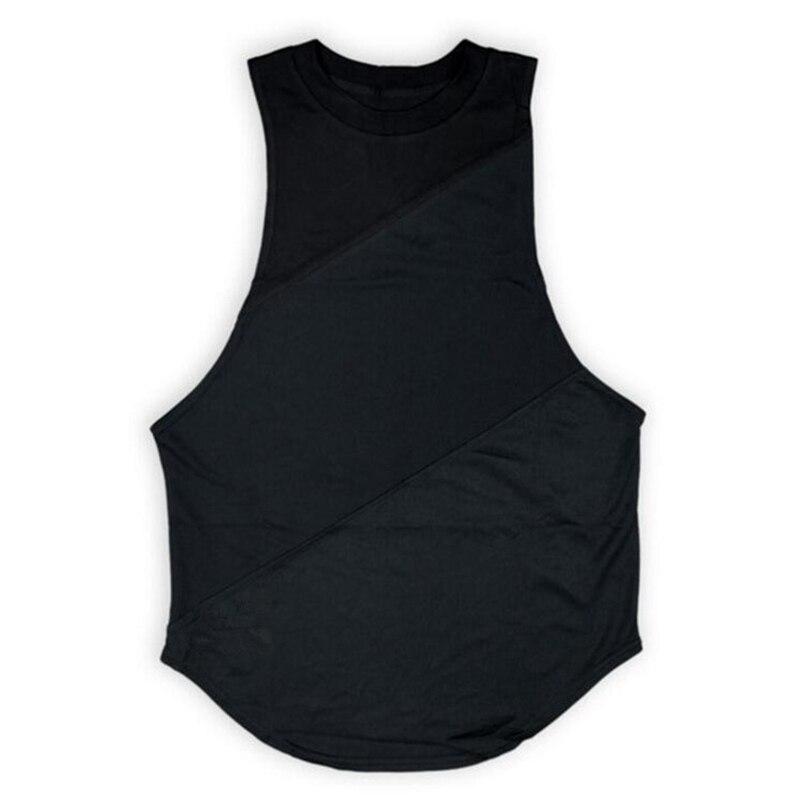 Muscleguys Mens Soild Long T-Shirt Muscle Brand Fitness Bodybuilding Workout Clothes Man Cotton Blank Man T Shirt Men Tops
