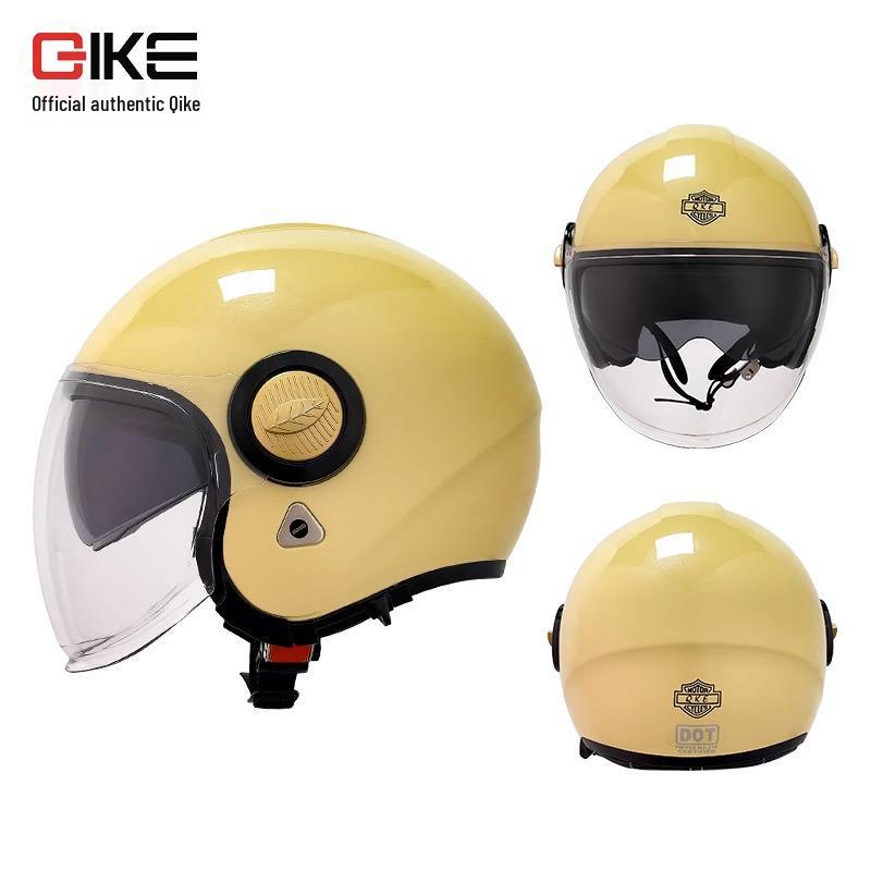 Men's Retro Motorcycle Helmet, 3C Certified, All-Season, Autumn/Winter, Half Helmet for Electric Vehicles