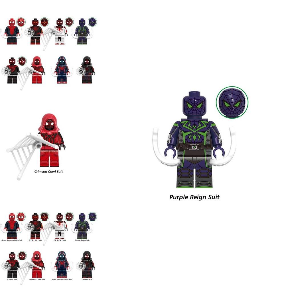 G0120 Blocos de Construção de Super-Heróis Homem-Aranha Traje Grande Responsabilidade em Capa Vermelha