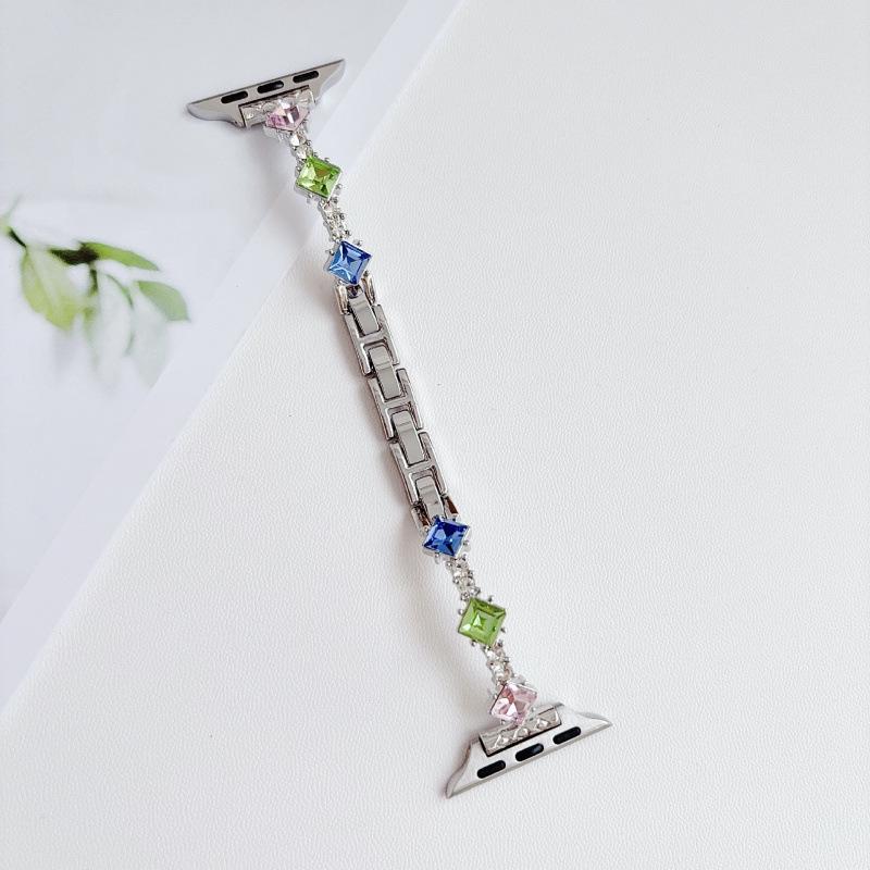 "Compatible Rhombus Rhinestone Watch Strap for Apple S11, iWatch SE 10/9/8/7/6, Huawei GT6, Xiaomi 9 Pro”