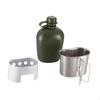 Military Water Bottle Set, Complete Camping Essentials Kit Sturdy Training Gear Accessories