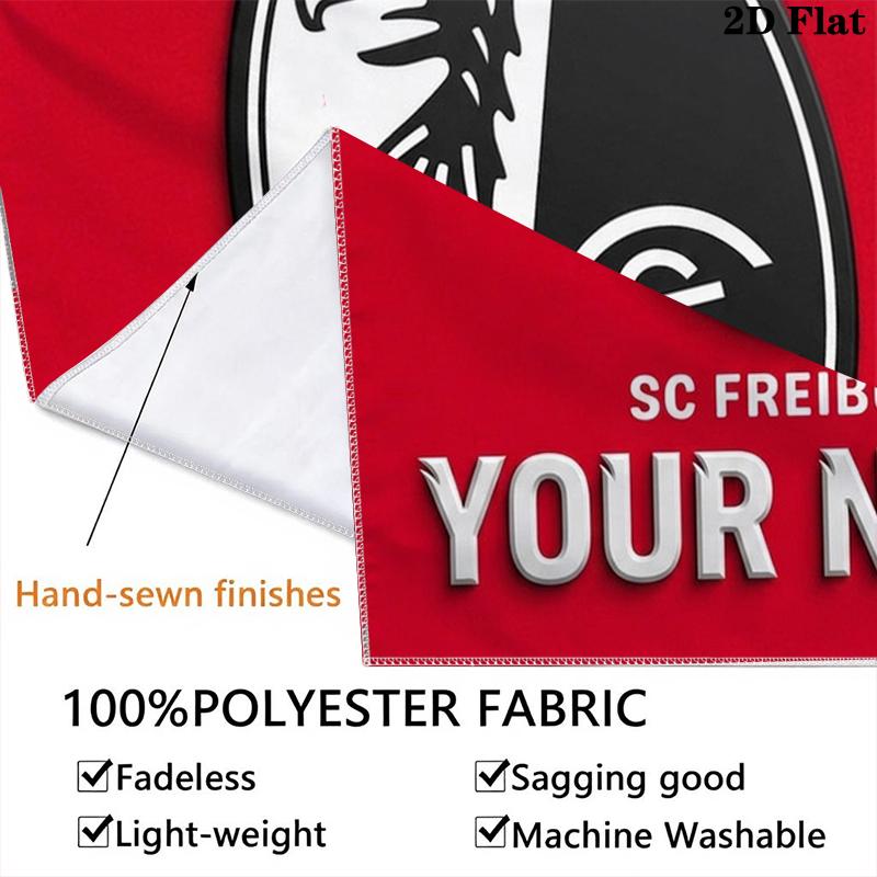 Custom Name SC Freiburg Wall Tapestry Aesthetic Wall Hanging Printed Fabric Blanket Decorative Tapestries for Bedroom Living Room Home Decor