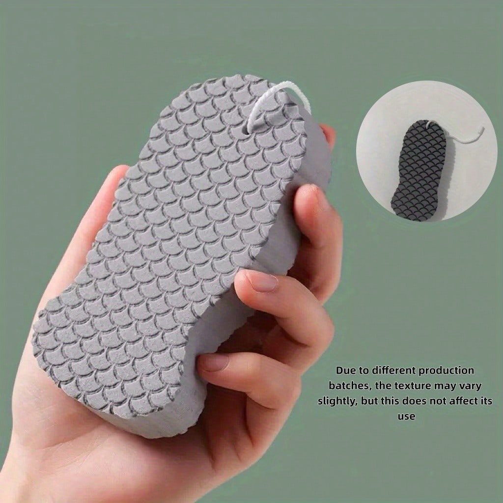 1pcs Fish Scale Pattern Three-Dimensional Bath Sponge, Painless Scrubbing Tool, Deep Cleansing Bath Sponge That Does Not Harm The Skin During Bathing