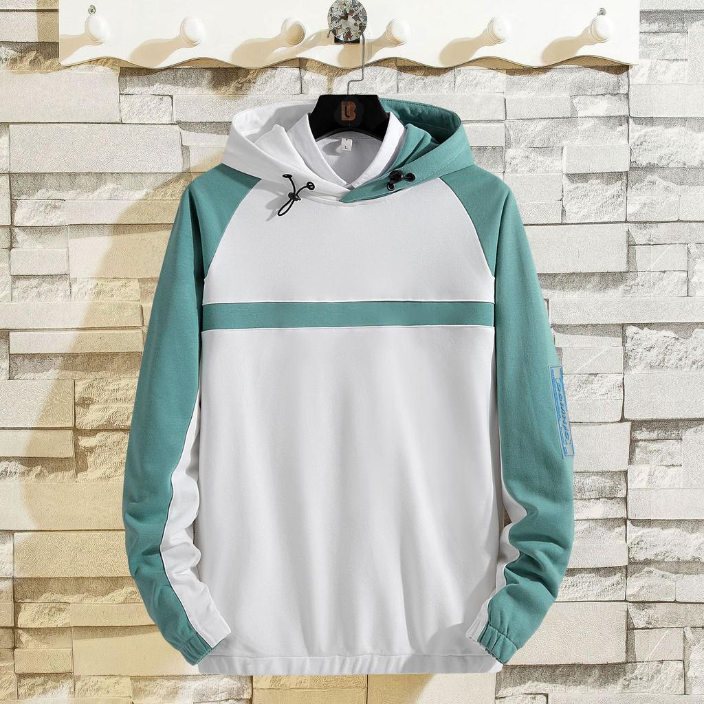 Men 'S Long -Sleeved Sweater Men 'S Plus Size Color Matching Loose Pullover Sweater Men 