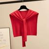 Striped Shoulder Protection Scarf Lightweight Fake Collar Trendy Warm Shoulder Wrap  Spring Autumn