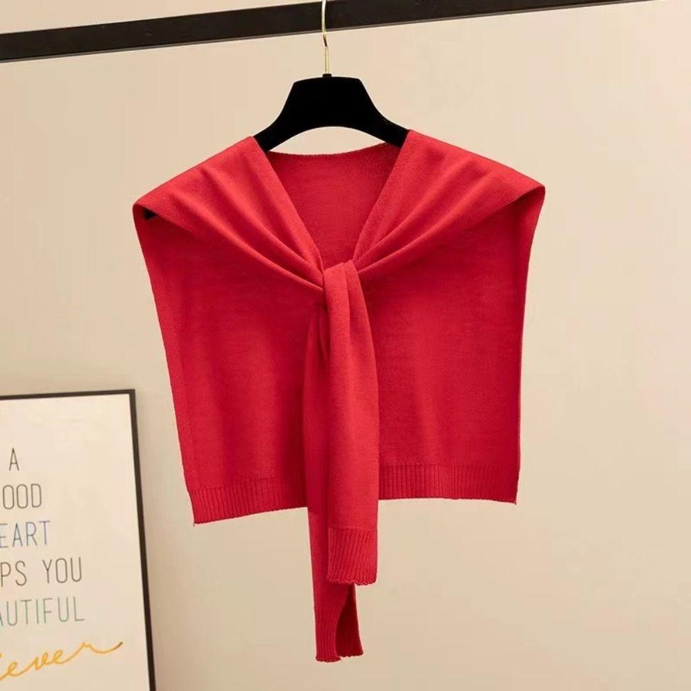 Striped Shoulder Protection Scarf Lightweight Fake Collar Trendy Warm Shoulder Wrap  Spring Autumn
