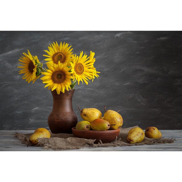 Graue Serie von Pflanzenblumen, dekoratives Gemälde, Sonnenblumen-Ölgemälde, Poster, Sofa, Wandhintergrund, Kunst, Leinwand, hängendes Gemälde