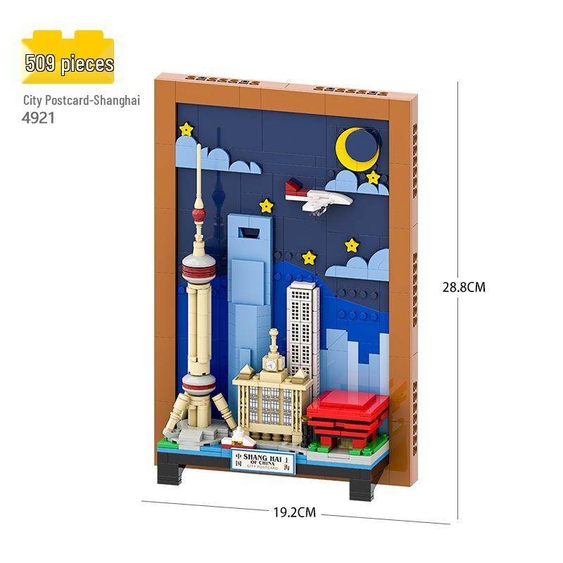 

Городской пейзаж 3D строительные блоки: Пекин, Шанхай, Гуанчжоу, Шэньчжэнь Орнамент Настенное искусство