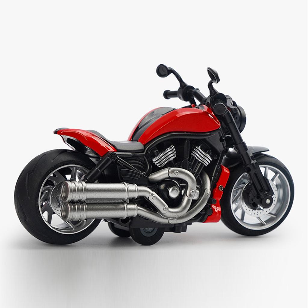 1: 12 Scale Pull Back Motorcycle Toy with Music Light Alloy Motorcycle Model for Boys Girls