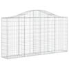 VidaXL 2x Paniers à Gabions Arqués Cages à Gabions Arquées Murs de Gabion Barrières de Jardin Terrasse Extérieur 3145430