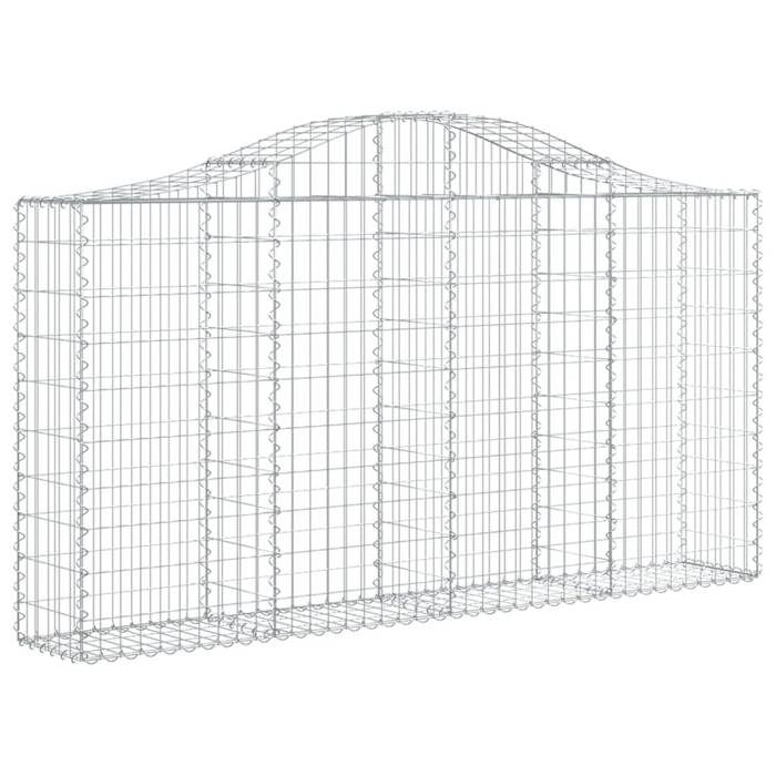 VidaXL 2x Paniers à Gabions Arqués Cages à Gabions Arquées Murs de Gabion Barrières de Jardin Terrasse Extérieur 3145430