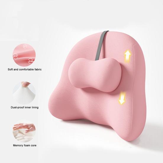 Bederní opěrný polštář s nastavitelným posuvníkem Polštář pro bederní oporu z paměťové pěny Polštář pro úlevu od bolesti zad pro autosedačku kancelářskou židli