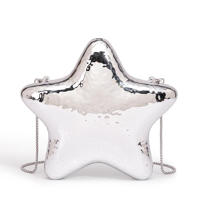 Ladies Dinner Bag Shining Face Star Bag Niche Design Zinc Alloy Sense Dinner Light Luxury Evening Bag