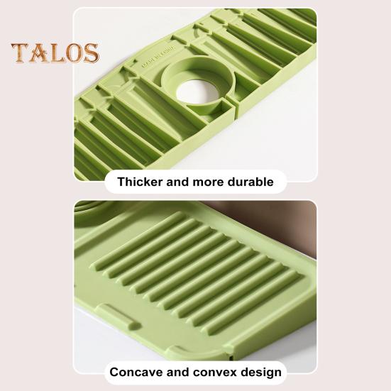 Silikonová podložka pod kohoutek Rychleschnoucí podložka s integrovaným odkapávacím táckem Snadno čistitelná ochrana proti stříkající vodě pro organizér do koupelny a kuchyně