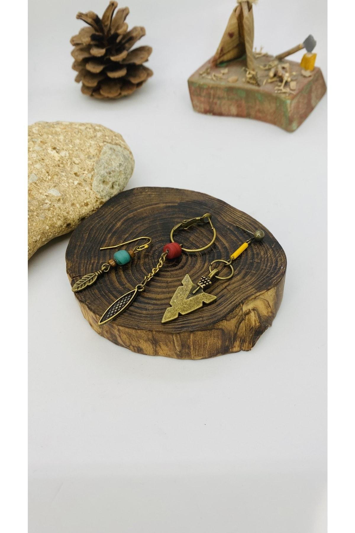 

Подарок на день Святого Валентина, этнические аутентичные серьги ручной работы в богемном стиле в стиле хиппи, ювелирные изделия