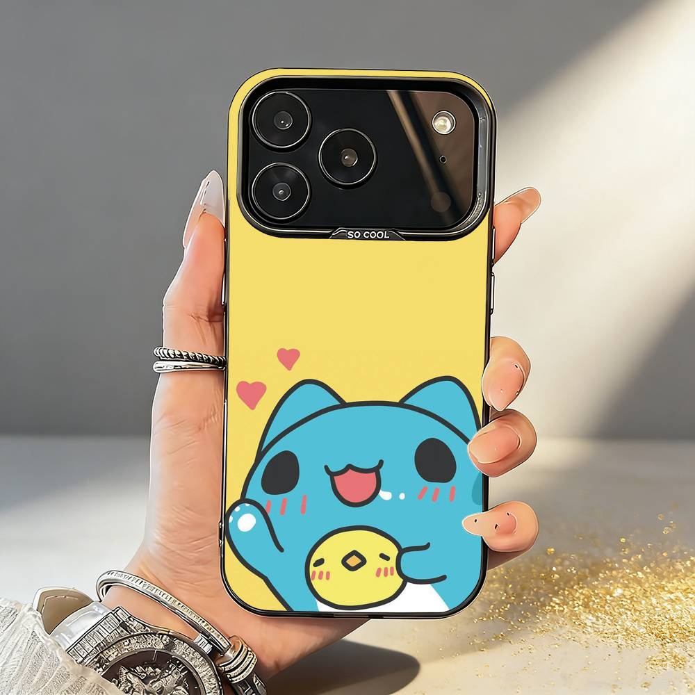 Fluffy-Cat B-Bugcat C-Capoo Phone Case For iPhone17,16,15,14,13,12,11,Pro,MAX White Matte Shockproof Cover