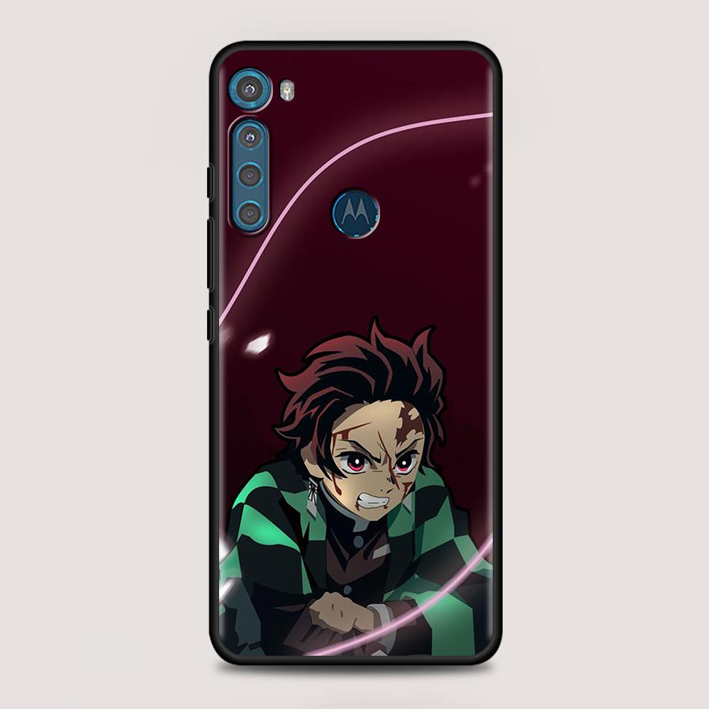 Anime Cartoon Demon Blade pentru MOTOROLA One Fusion Case pentru Moto G10 G9 G8 Plus Play Power One G20 G30 G40 G50 G60 Edge 20 Shell