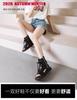 High-top Fish Mouth Sandals Women's Flat-bottomed Breathable Retro Beach Shoes 2025 Summer New Hollow Straps Roman Boots