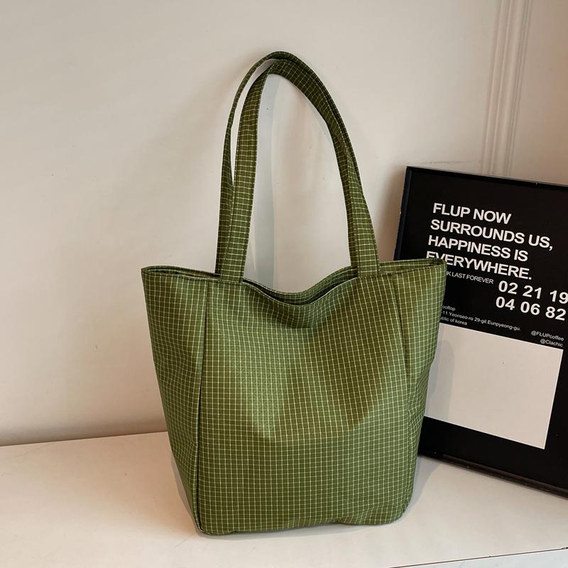 Plaid Shoulder Bag Women's Large Capacity Tote Bag