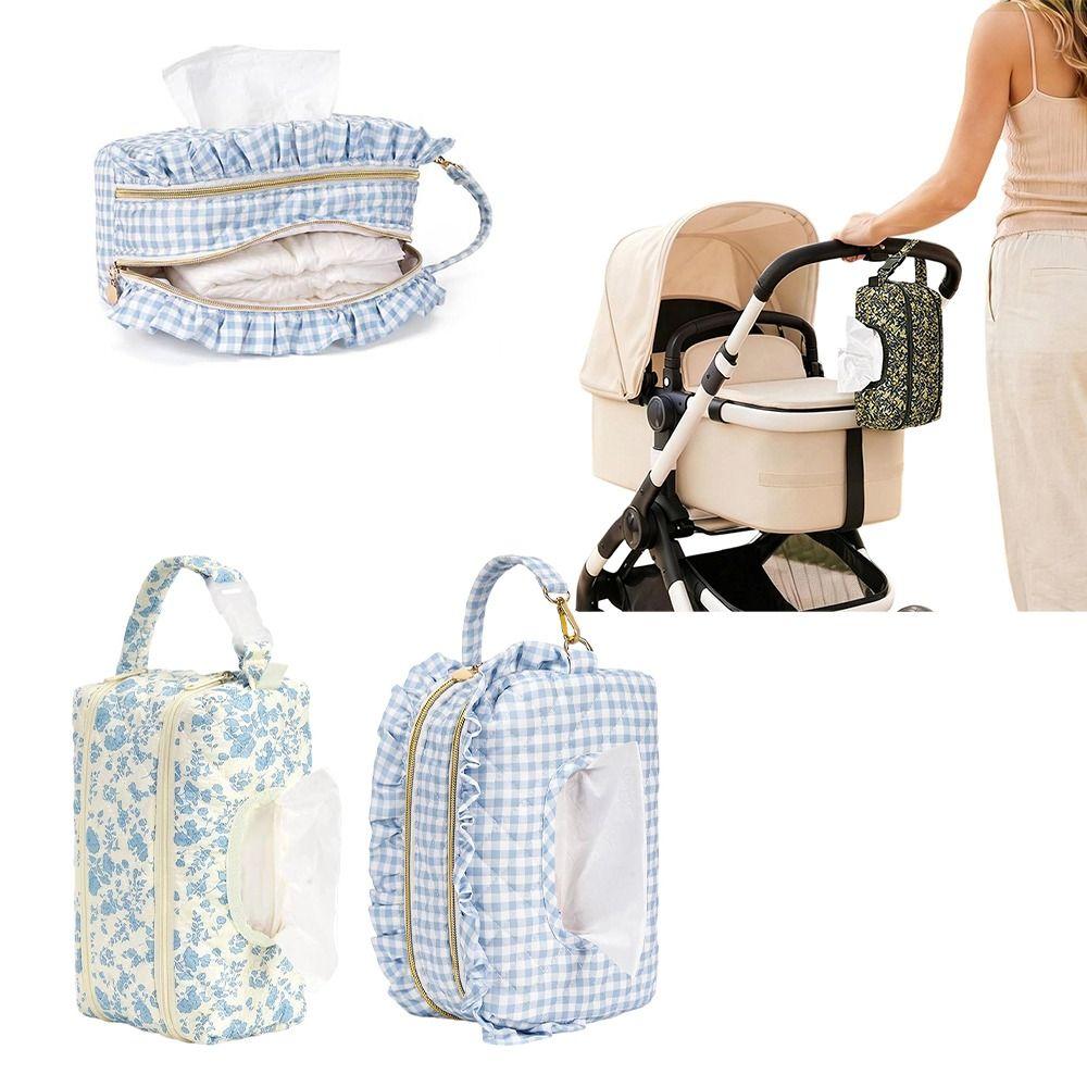 Tissue Dispensing Opening Wipes Storage Bag Carry Handle Tissue Storage Bag Nursery Organization