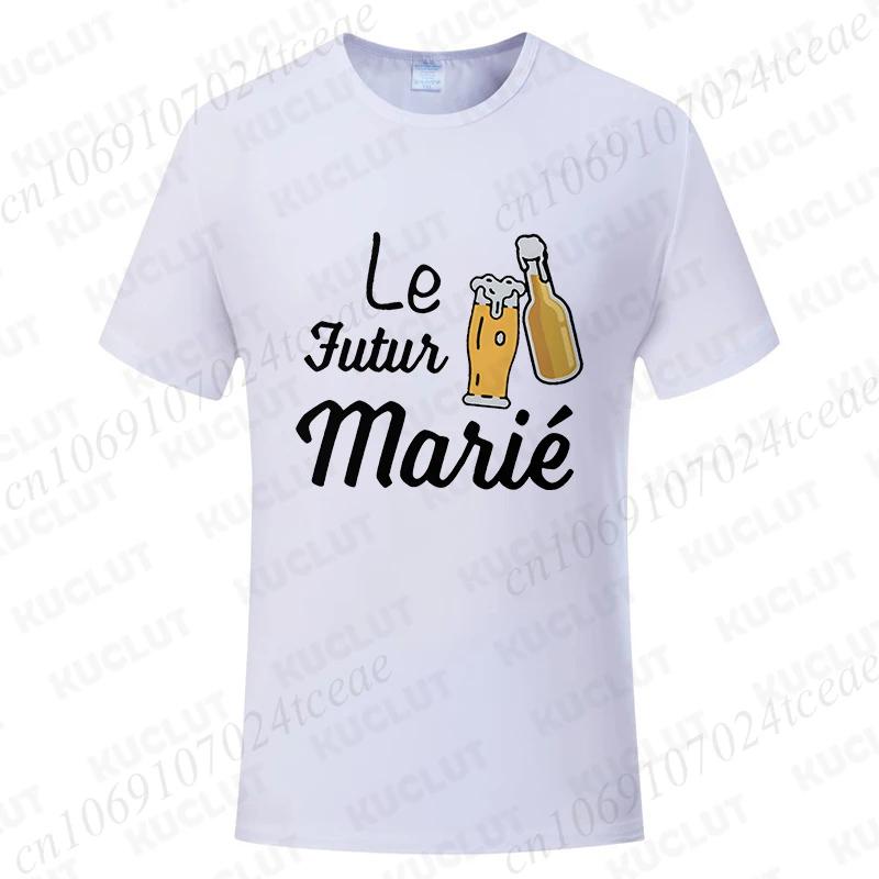 Beers for The Groom Squad T-shirt French Evg Team Future Groom Best Man Tshirt Boyfriend Bachelor Party Tees Wedding Clothing