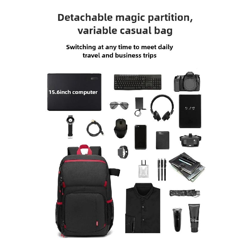 Multi-functional, Large-capacity Camera Bag, Waterproof Wear-resistant, Double-shoulder Backpack for Holding Tripods, Cameras