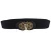 Retro Black Floral Waist Belt For Women Comfortable Elastic Styling Accessory For Outfits