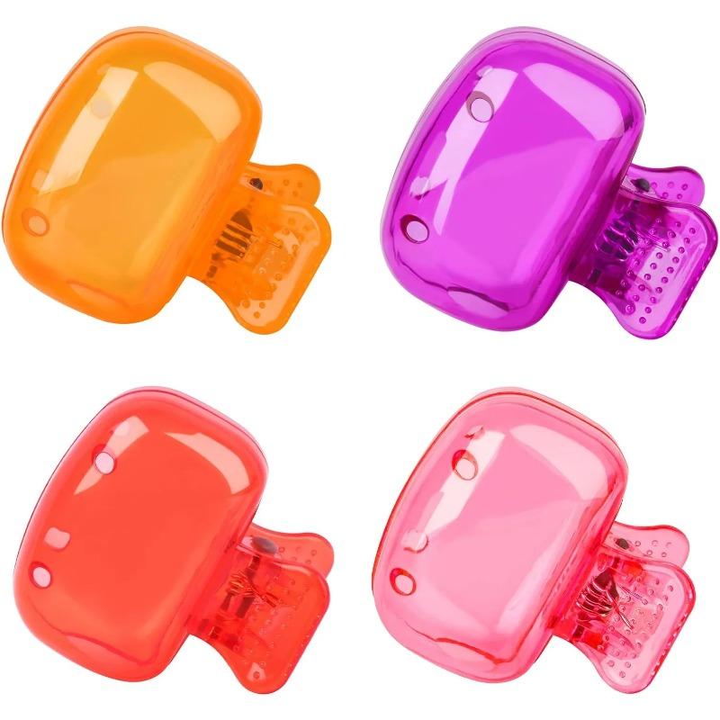 4 Pack Toothbrush Covers Caps Protector Coverings Clips Portable Plastic Toothbrush Head Case for Travel Camping School