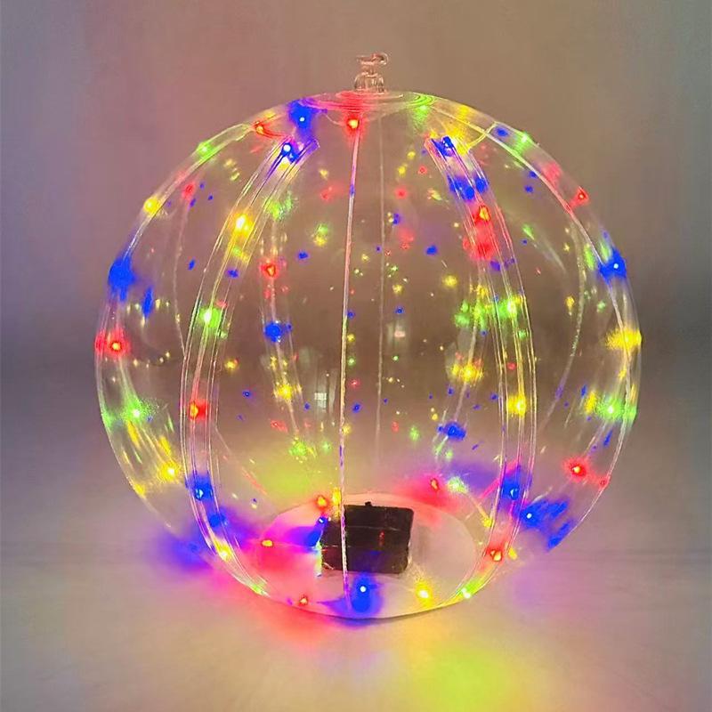 

2026 Solar LED Waterproof Warm Color Pool Light - Outdoor Decorative PVC Inflatable Ball. 35cm Inflated