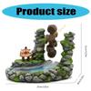 Flowing Waterwheel Statue Fishtanks Landscape Potted Plant Ornament Fish Shelter 55KF