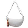 Simple Plaid Canvas Shoulder Bag Large Capacity Casual Crossbody Dumpling Shopping Bag Student Commute Niche Style