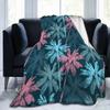 Guam Flower Hibiscus Decal Throw Blanket Soft Cozy Warm Micro Sherpa Flannel Blanket for Bed Sofa Couch Bedroom,gifts,All Season