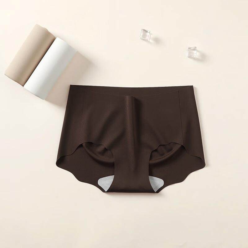 Fenteng Women's 10A Antibacterial Seamless Mid-High Waist Briefs 3-Pack