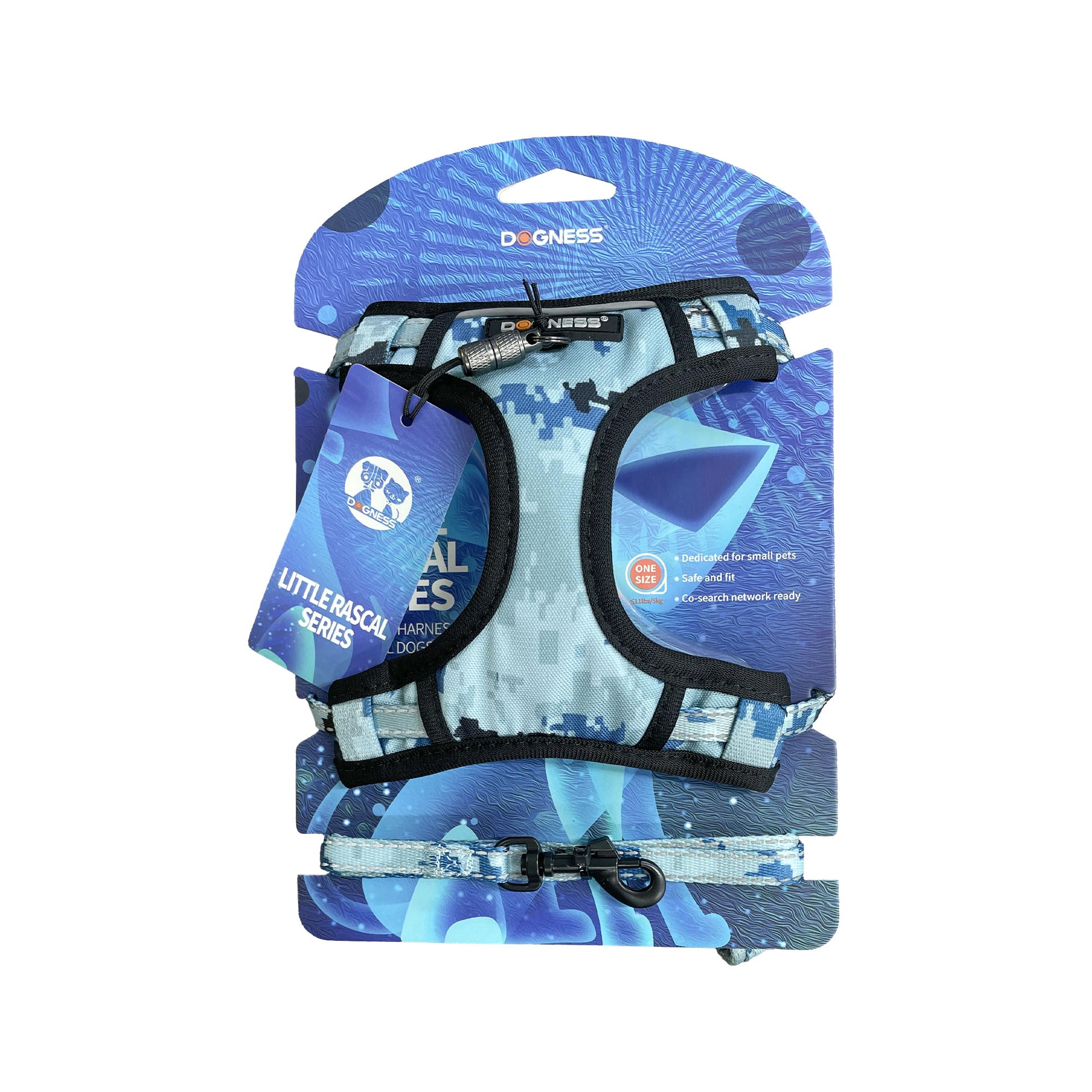 

ROOKCRAN Dogness Leash Harness Little Rascal Blue for and Large Secure 017530 & Set, Camo, Small, Medium, Dogs, Stylish, Safe, Fit, синий