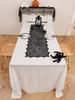 Halloween Black Spider Web Table Runner Hollow out Design Party Atmosphere Decoration Tablecloth for Ghost House Photography