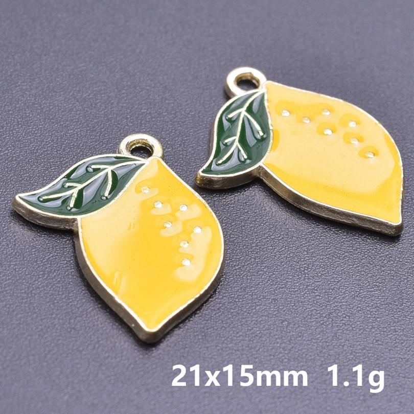 20 Stück Lebensmittel-Accessoires Rote Erdbeere Kirsche Emaille-Anhänger Für Schmuckherstellung Großhandel Frucht Banane Avocado Anhänger Anhänger-Zubehör