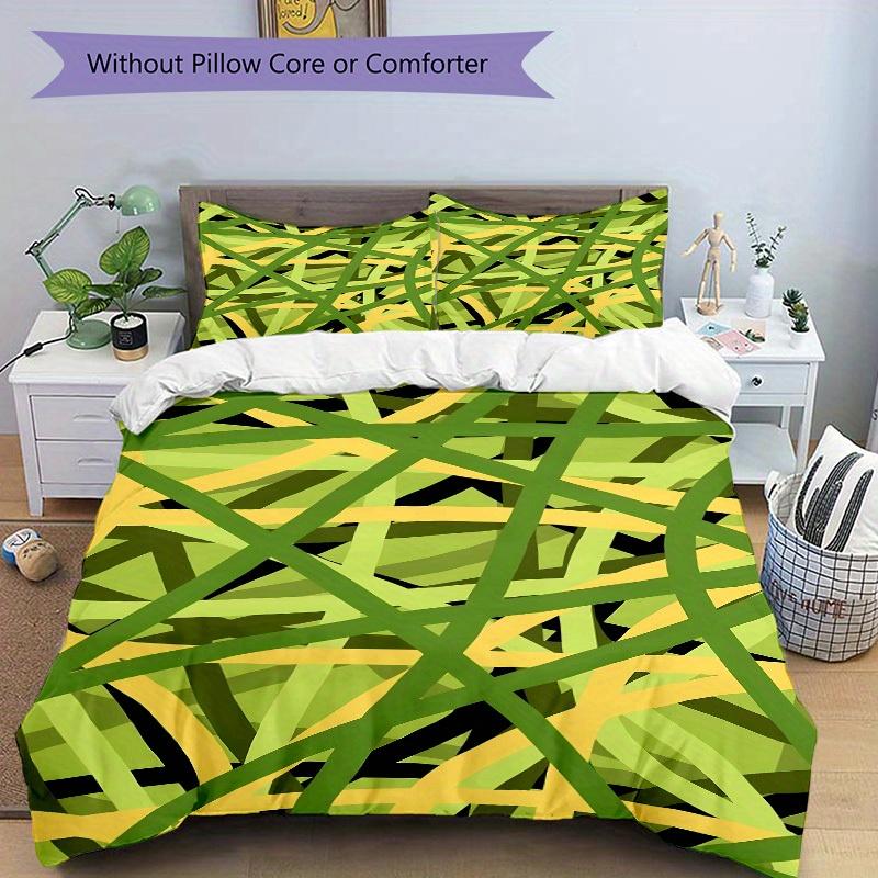 3pcs Abstract Pattern Bedding Set, Breathable and Soft, Suitable for All Seasons, Ideal for Home Use, Suitable for Bedroom Decor 21111