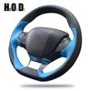 Capa de Couro para Volante de Carro Costurada à Mão DIY Para Peugeot 208 2012-2018 2008 2013-2018 308 308sw 2014 - 2018